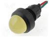 Kontrolka: LED vypouklá žlutá 12÷24VDC 12÷24VAC Ø13mm IP20