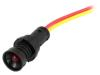 Kontrolka: LED vydutá červená 12÷24VDC 12÷24VAC Ø10mm IP20