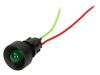Kontrolka: LED vydutá zelená 12÷24VDC 12÷24VAC Ø13mm IP20