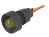 Kontrolka: LED vydutá žlutá 12÷24VDC 12÷24VAC Ø13mm IP20
