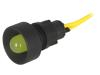 Kontrolka: LED vydutá žlutá 230VAC Ø13mm IP20 vodiče 300mm