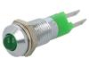 Kontrolka: LED vypouklá 12÷14VDC Otv: Ø8,2mm IP40 kov ØLED: 5mm
