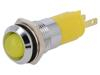Kontrolka: LED vydutá žlutá 24÷28VDC 24÷28VAC Ø14,2mm IP67