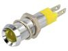Kontrolka: LED vydutá žlutá 12÷14VDC Ø8,2mm IP67 kov ØLED: 5mm
