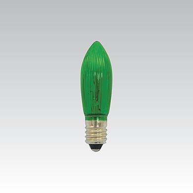 Žárovka 20V 3W E10 C13 vánoční zelená