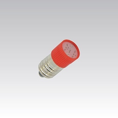 LED žárovka 24-28V/015 červená E10