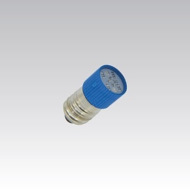 LED žárovka 220-230V/018 modrá E10