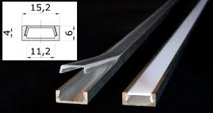 Hlníkový MICRO ALU Profil pro LED pásky s čirým krytem 1m