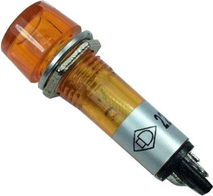 Kontrolka LED 12V, oranžová do otvoru 10mm