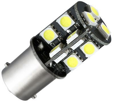 Žárovka LED Ba15S 12V/3,5W, bílá,CANBUS, 19xSMD5050