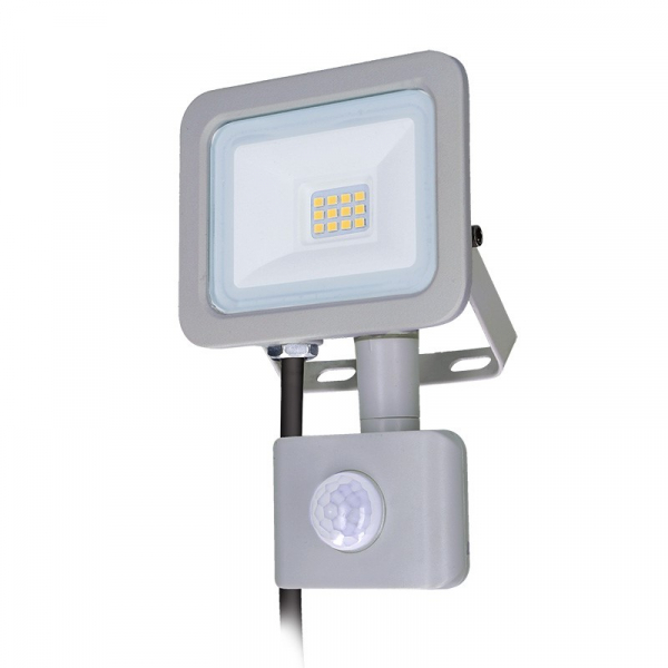 LED reflektor Home se sensorem, 10W, 750lm, 4000K, IP44, šedý