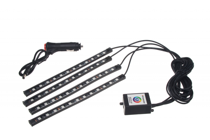 LED podsvětlení vnitřní/vnější RGB 12V, bluetooth, 4 pásky