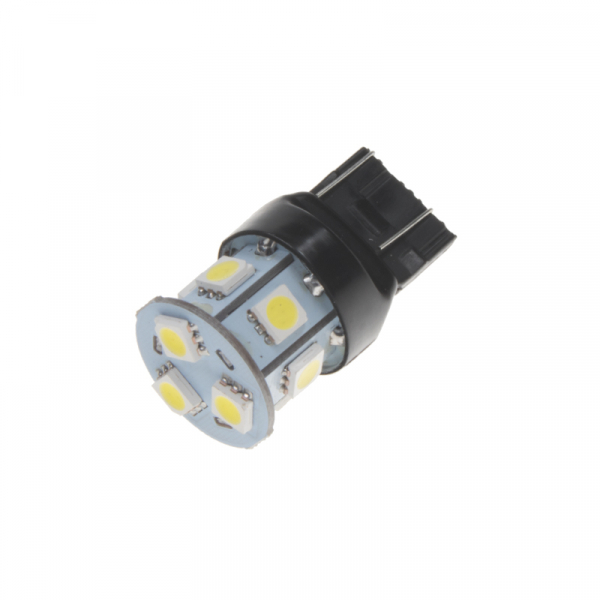 LED žárovka 12V s paticí T20 (7443) bílá 5LED/3SMD