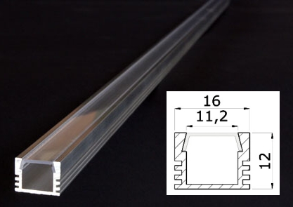 Profil pro LED pásky PDS4 s čirým krytem