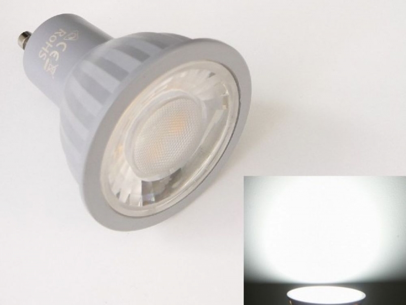 LED žárovka GU10 EV7W - Studená bílá