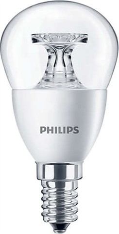 PHILIPS E14 5.5W 2700K 470lm náhrada 40W LED kapková žárovka P45 cira