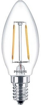 PHILIPS E14 2.3W 2700K 250lm náhrada 25W; LED žárovka svíčková cira