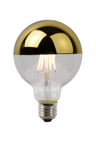 LED GLOBE G125 6W Filament zlatý vrchlík