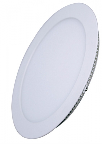 LED mini panel podhledový 18W, 1530lm, 3000K, tenký, kulatý, bílé 