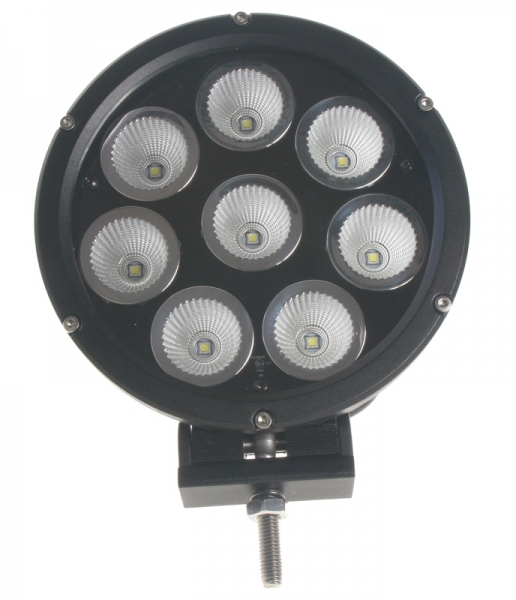 LED světlo na pracovní stroje kulaté 10-30V 80W ECE R112