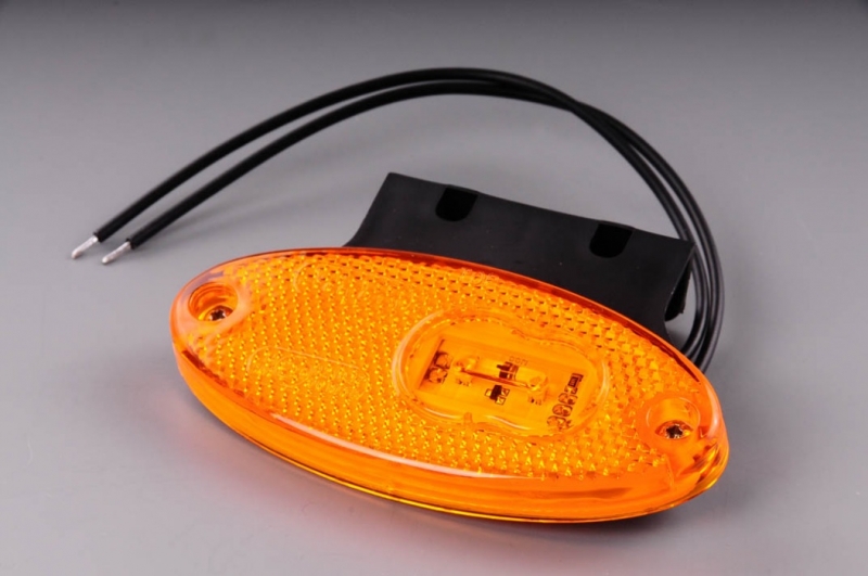 světlo poziční W65 (308Z) LED 12+24V oranžové s držákem