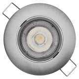 LED bodové svítidlo Exclusive stříbrné, kruh 5W teplá bílá