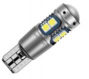 LED žárovka T10 W16W bílá 10LED/3030SMD s čočkou CANBUS