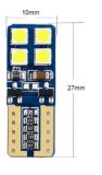 LED žárovka do SPZ 12V T10 canbus bílá