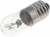 Žárovka: miniaturní E10 12VDC 100mA Baňka: válcový 1,2W průměr: 10mm