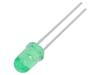 LED zelená 5mm 19÷60mcd 36° Čelo: vypouklé 2,1÷2,6VDC
