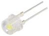 LED bílá studená 8mm 100° Čelo: vypouklé 2,9÷3,8VDC Poč.výv: 2