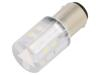 Kontrolka: LED BA15D,T20 bílá plast 230VAC 230VDC -20÷60°C