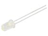 LED bílá neutrální 5mm 23000mcd 15° Čelo: vypouklé 2,6÷3,4VDC
