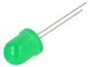 LED zelená 10mm 2900mcd 60° Čelo: vypouklé 2,6÷3,4VDC