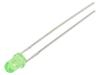 LED zelená 3mm 4200mcd 30° Čelo: vypouklé 3÷15VDC Poč.výv: 2