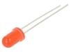 LED červená 5mm 220mcd 50° Čelo: vypouklé 2,5÷15VDC Poč.výv: 2