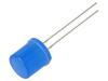 LED modrá 9,7mm 330÷500mcd 180° Čelo: plochý 2,7÷3,4VDC