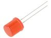 LED červená 9,7mm 500÷750mcd 180° Čelo: plochý 1,8÷2,6VDC