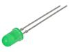 LED zelená 5mm 1÷3,5mcd 25° Čelo: vypouklé 1,9÷2,2VDC