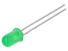 LED zelená 5mm 6,3÷20mcd 25° Čelo: vypouklé 2,1÷2,4VDC