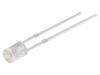 LED bílá studená 3mm 250÷330mcd 140° Čelo: vyduté 2,7÷3,2VDC