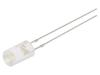 LED bílá studená 5mm 750÷1120mcd 120° Čelo: vyduté 12VDC
