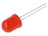 LED červená 10mm 500÷1120mcd 30° Čelo: vypouklé 1,8÷2,2VDC