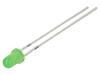 LED zelená 3mm 330÷500mcd 60° Čelo: vypouklé 2,8÷3,4VDC 102mW
