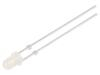 LED bílá teple 3mm 1560÷2180mcd 40° Čelo: vypouklé 2,9÷3,4VDC