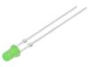 LED zelená 3mm 1560÷2180mcd 40° Čelo: vypouklé 2,9÷3,4VDC