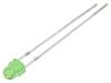 LED zelená 3mm 1120÷1560mcd 100° Čelo: vypouklé 2,9÷3,4VDC