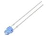 LED modrá 3mm 330÷500mcd 100° Čelo: vypouklé 2,9÷3,4VDC 102mW