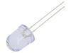 LED zelená 10mm 7000÷8400mcd 30° Čelo: vypouklé 2,9÷3,4VDC