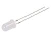 LED bílá 5mm 1560÷2180mcd 30° Čelo: vypouklé 15VDC Poč.výv: 2